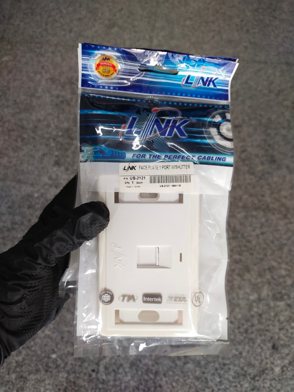 " ราคาพิเศษ " LINK FACE PLATE 1 PORT WISHUTTER (US-2121)