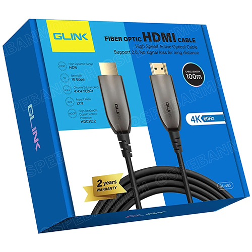 [ 1เส้น ] GL-403-30M สาย HDMI Fiber Optic ความยาว 30m Glink สายต่อสัญญาณ TV รองรับ 4K 60HZ HDMI 2.0 Glink เอชดีเอ็มไอ High Speed Active Optical Cable Support 2.0 สายสัญญาณภาพ และเสียง Banwidth 18Gbps รองรับ 4K HDMI Cable For TV