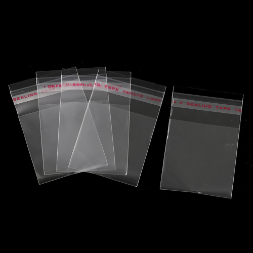 ถุงพลาสติกใส OPP(ถุงแก้ว) ฝากาว ขนาด 4x6.5 ซม. (ส่วนใช้งาน 4x4.5 ซม.) หนา 0.035 มม