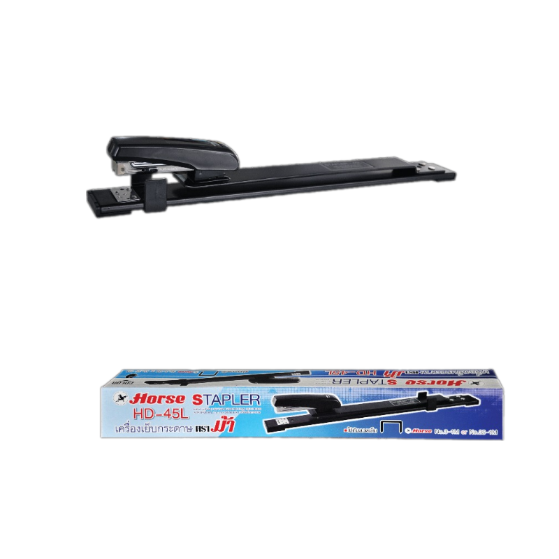 เครื่องเย็บกระดาษ ตราม้า Horse รุ่น HD-45L สีดำ