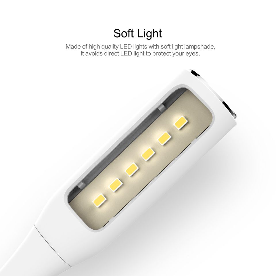 Rock Space Mini USB fan & Light White BUILT-IN MINI FAN &LED LIGHT รับประกัน 1 เดือน