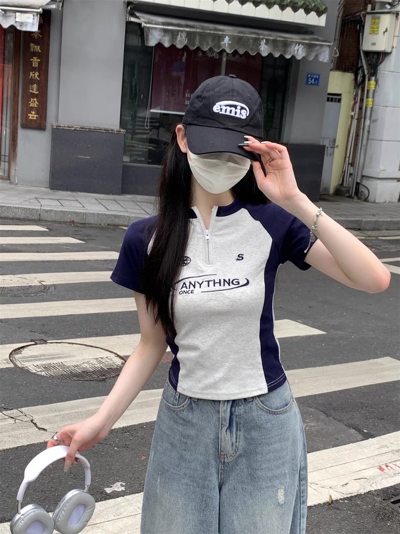 Anything zipper tee เสื้อยืดแต่งซิป