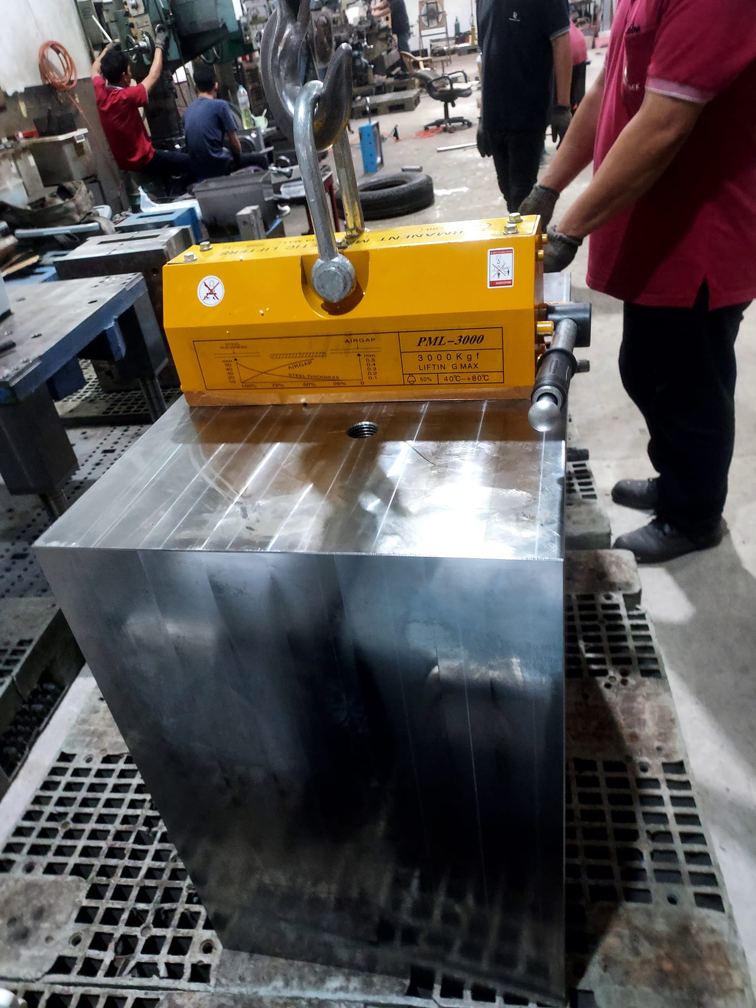 แม่เหล็กถาวร ขนาด3ตัน,สำหรับยกงานเหล็ก(Magnetic lifter)