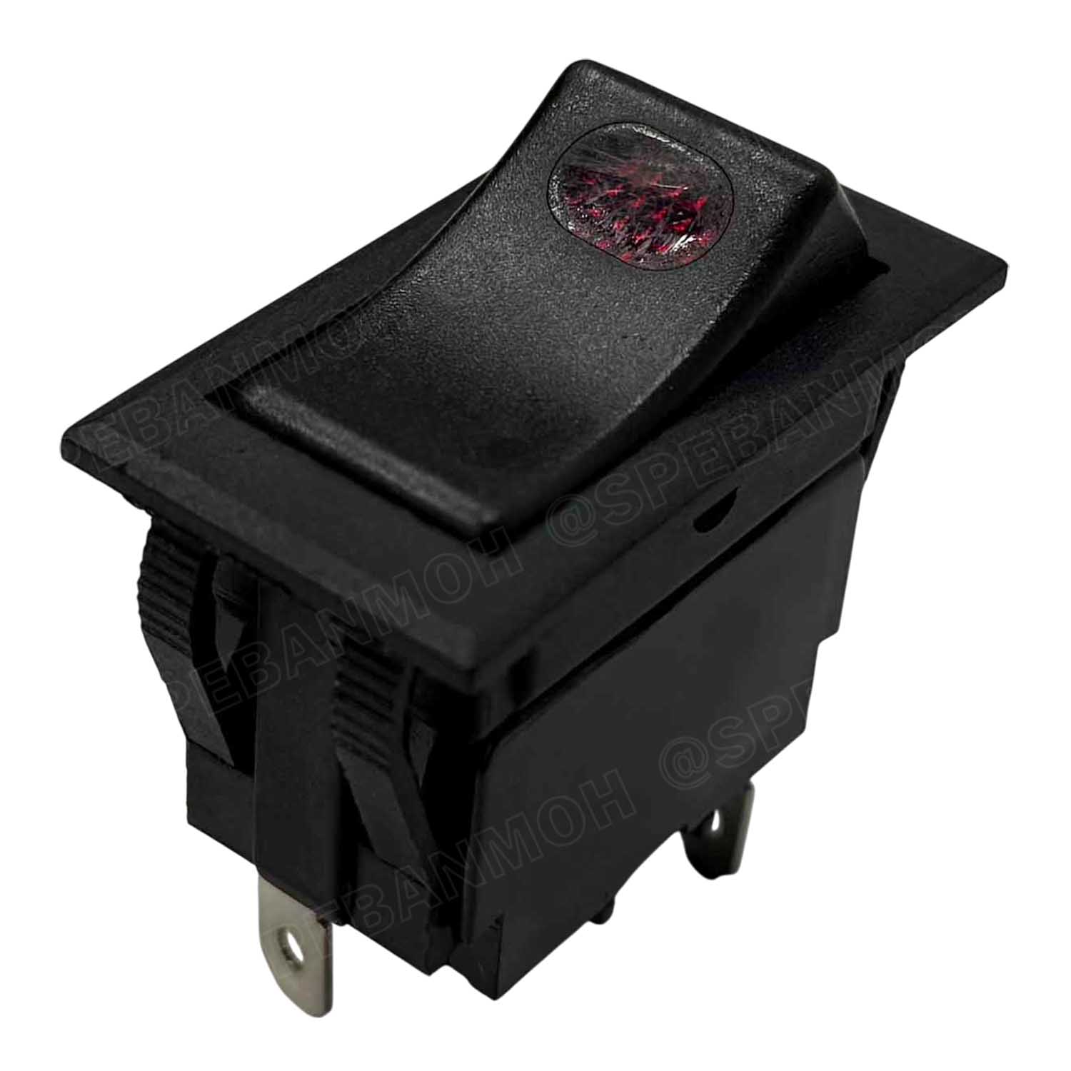 [ 1 ชิ้น ] KCD2-7-101N สวิทช์กระดก 3ขา ON-OFF ไฟจุด สีแดง 12VDC 20A 24VDC 10A DC Rocker Switch Automotive Switch สวิทช์รถยนต์ สวิทช์ไฟ 3ขา 3P SPST สวิทช์ ล็อคค้าง เปิดปิด สวิทช์ฺดีซี มีไฟ Point Lamp