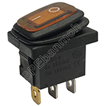 KCD1-101N-CC-2 สวิทช์กันน้ำ KCD1 เหลี่ยม (Waterproof Switch)สีเหลือง/YEL 12V∼24V