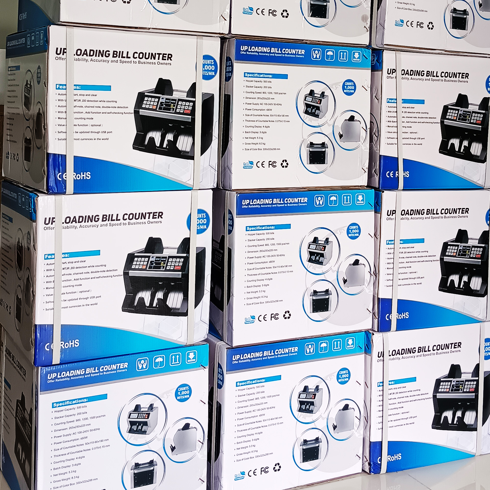 เครื่องนับธนบัตร เครื่องนับเงิน เครื่องนับแบงค์ ตรวจธนบัตรปลอม PHET WT-170T รับประกัน 1 ปี มีใบกำกับภาษี