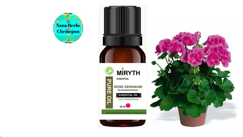 น้ำมันหอมระเหยกุหลาบเจอเรเนียม ROSE GERANIUM ESSENTIAL OIL