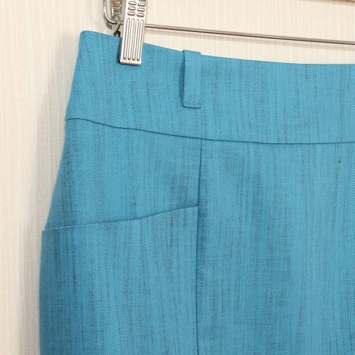 SK-234 กระโปรงแฟชั่น&ทำงาน ทรงสอบ ผ้าญี่ปุ่นผสมสเปนเด็กสีฟ้า