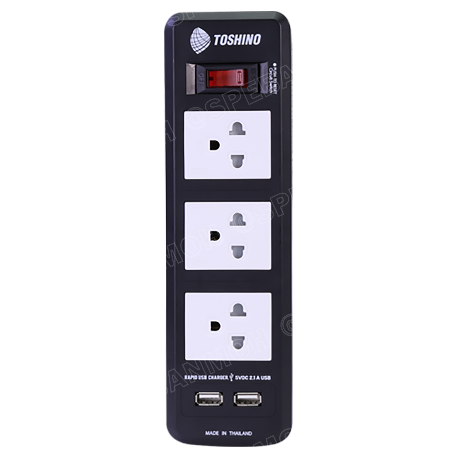 BVC315USB-3M ปลั๊กพ่วง TOSHINO รุ่น BVC Series USB ยาว 3 เมตร รางปลั๊ก TOSHINO 3ช่อง 2USB 2.1A BVC315USB 3เมตร 16A 3600W ระบบ ป้องกันกระแสไฟเกินอัตโนมัติ ระบบ ป้องกันกระแสไฟเกิน อัตโนมัติ มาตรฐาน ม่านนิรภัย ป้องกันนิ้วมือสัมผัสทองเหลืองด้านใน เต้ารับผลิตจ