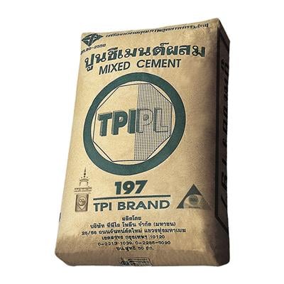 ปูนซีเมนต์ผสม ก่อ-ฉาบ TPI รุ่น 197 ขนาด 50 กก. สีเขียว(200ถุง)
