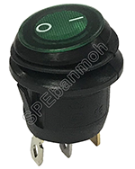 KCD1-106-CC-101N สวิทช์กันน้ำ KCD1 กลม (Waterproof Switch)สีเขียว/GRN 12V∼24V