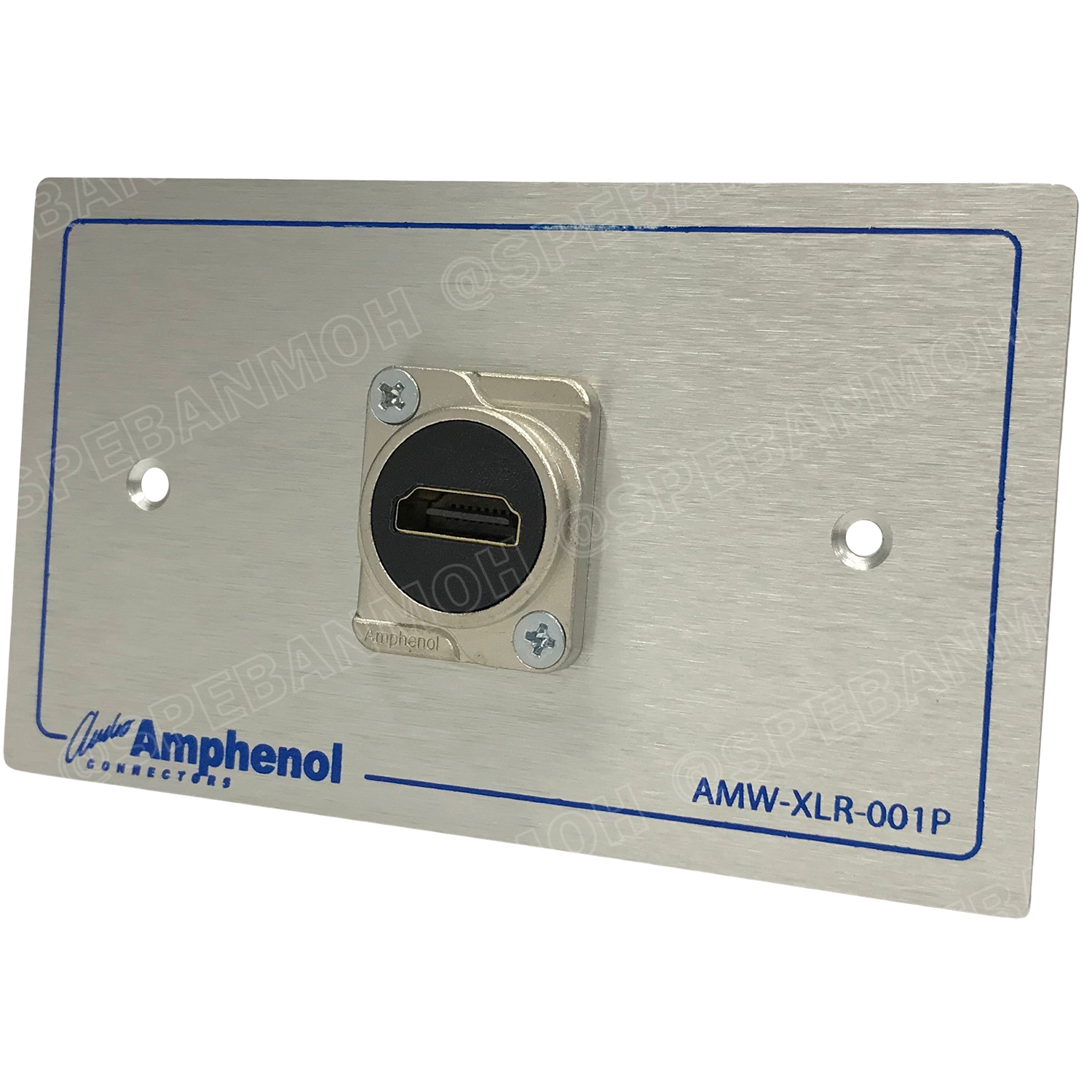 [ 1ชุด ] AMW-HD-01P ชุดเพลทแอมฟีนอล Amphenol Audio / Video Outlet Panel for HDMI 1 Port with Connector เพลท 1ช่อง HDMI เพลทแอมฟินอล คอนเน็คเตอร์ เอชดีเอ็มไอ Amphenol Plate อุปกรณ์เครื่องเสียง Audio Accessories เพลทเครื่องเสียง