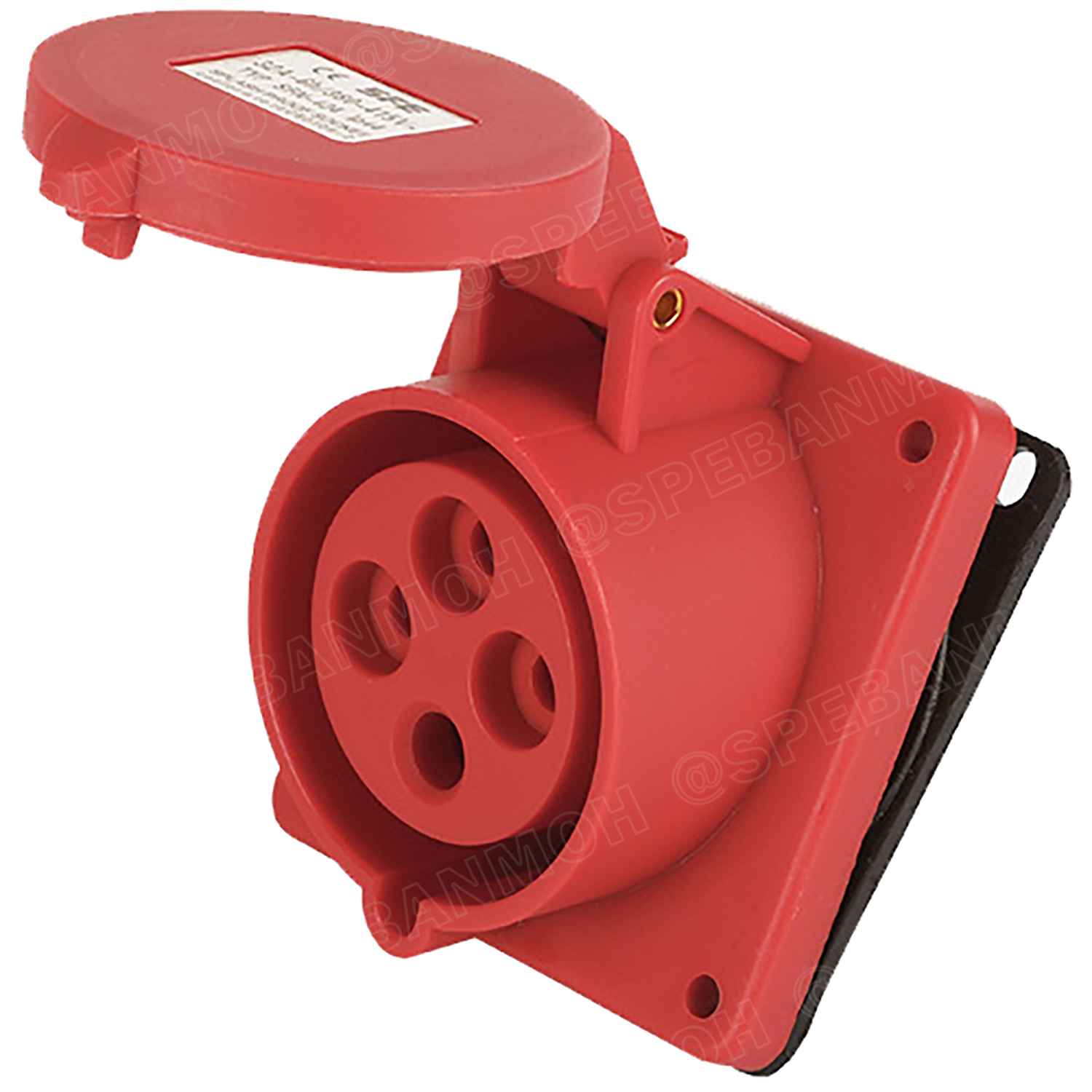 [ 1 ชิ้น ] SFN Power Plug IP44 ตัวเมียติดแท่น แบบเฉียง Female Rack Mount ปลั๊กอุตสาหกรรม ขนาดใหญ่ กระแสสูง High current Female Rack Mount ขั้วต่อไฟฟ้าขนาดใหญ่ คอนเน็คเตอร์กันฝุ่น ระดับIP44