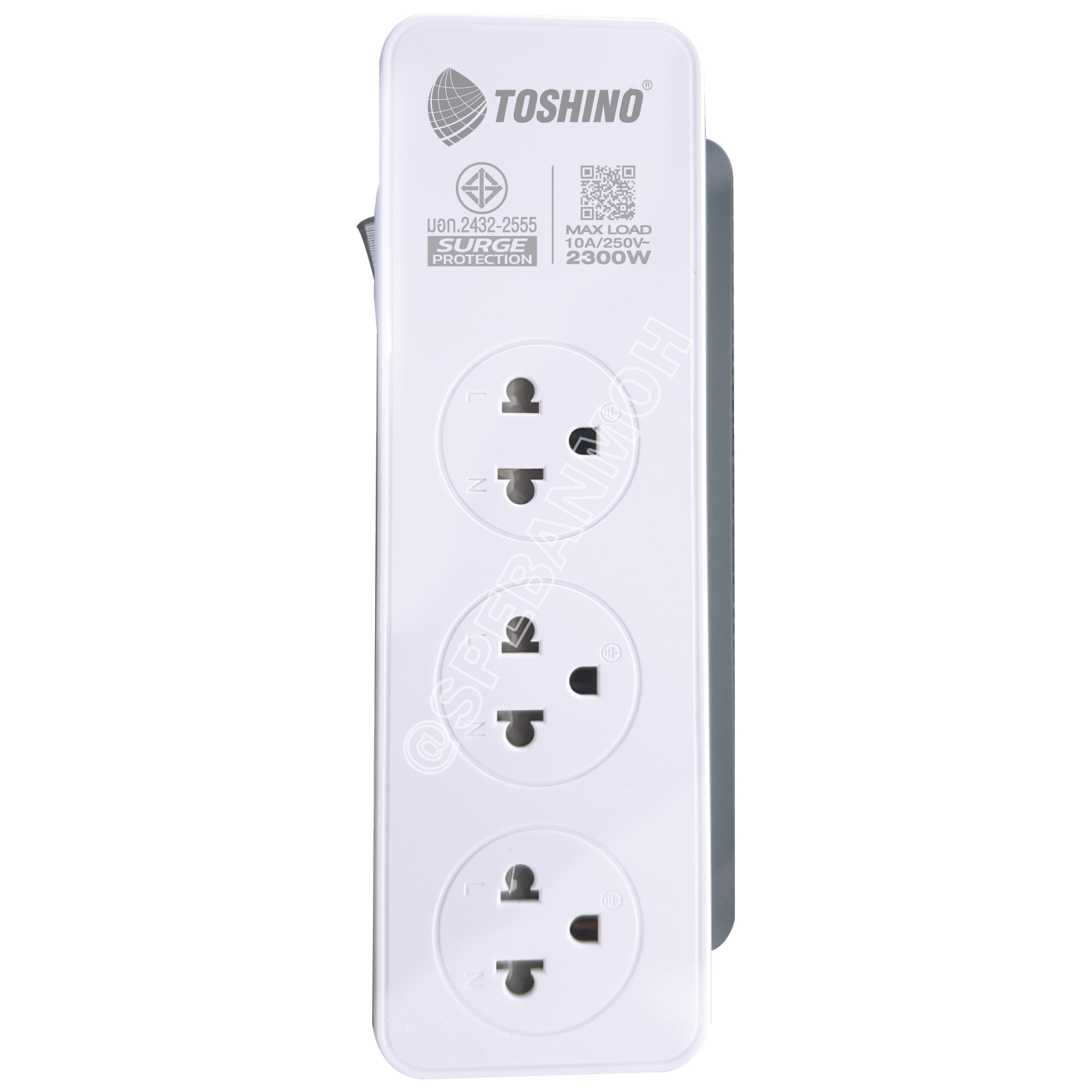 CW-33USB ปลั๊กพ่วง Toshino รางปลั๊กไฟ Toshino รางปลั๊ก 3 ช่อง+3 USB IEC53 3x0.75 sq.mm 2เมตร 10A 2300W Surge Protection ระบบป้องกันไฟกระชาก USB 3 ช่อง 3.1A Circuit Switch เปิด-ปิด ระบบตัดกระเเสไฟอัตโนมัติ ม่านนิรภัย สำเนา