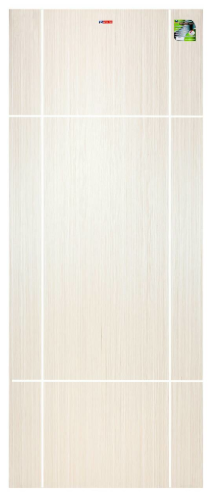 MP16 ประตู UPVC เซาะร่อง สีไวท์โอ๊ค