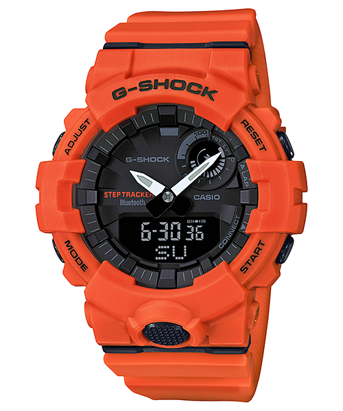 CASIO G-SHOCK รุ่น GBA-800-4ADR สีส้ม G-SQUAD สินค้าของเเท้ รับประกันศูนย์ CMG