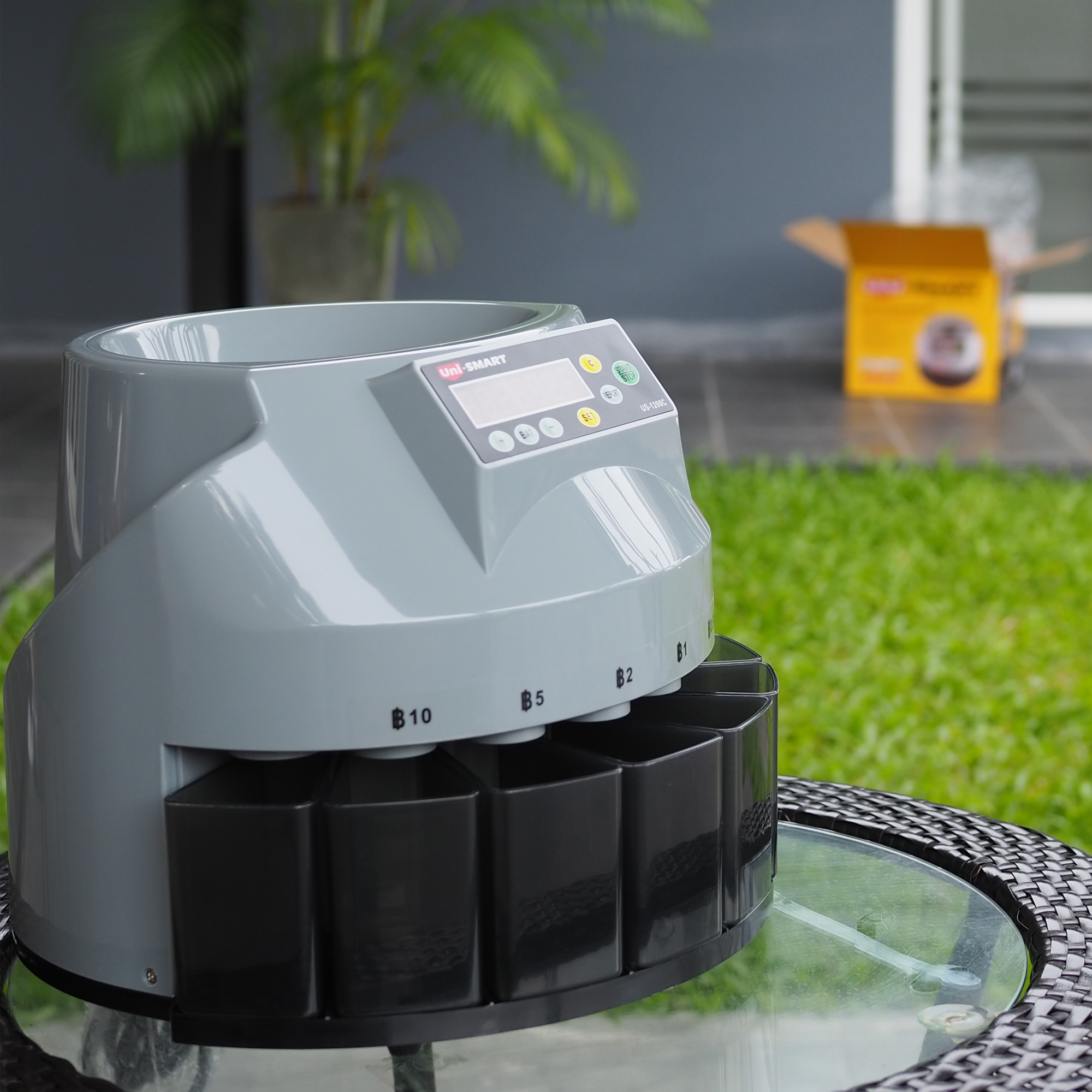 Uni-SMART เครื่องนับเหรียญ คัดแยกเหรียญ Coun counter, Coin sorter รุ่น US-1200C
