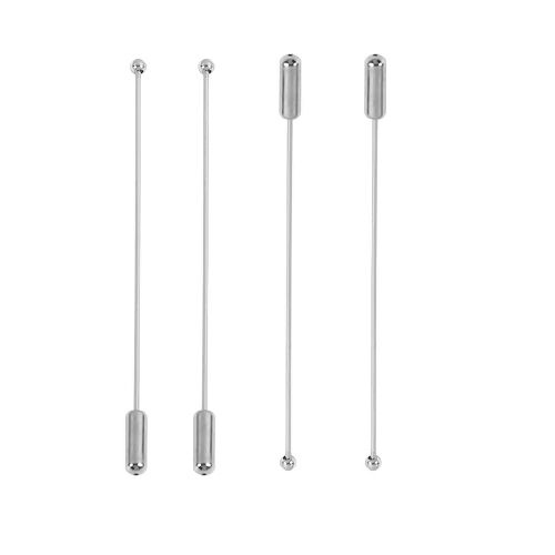 เข็มกลัดแบบแท่งหัวบอล วัสดุทองแดง สีเงิน