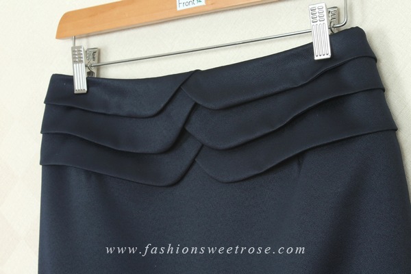 SK-309 กระโปรงแฟชั่น&ทำงาน ทรงสอบ ผ้า ZARA สีน้ำเงิน