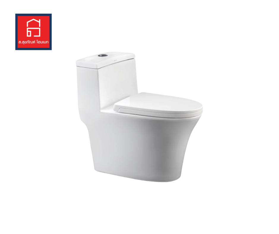 NASCO สุขภัณฑ์ 1 ชิ้น NC-8689S-WA 3/6L แบบกดบน รุ่นอินทนิล สีขาว