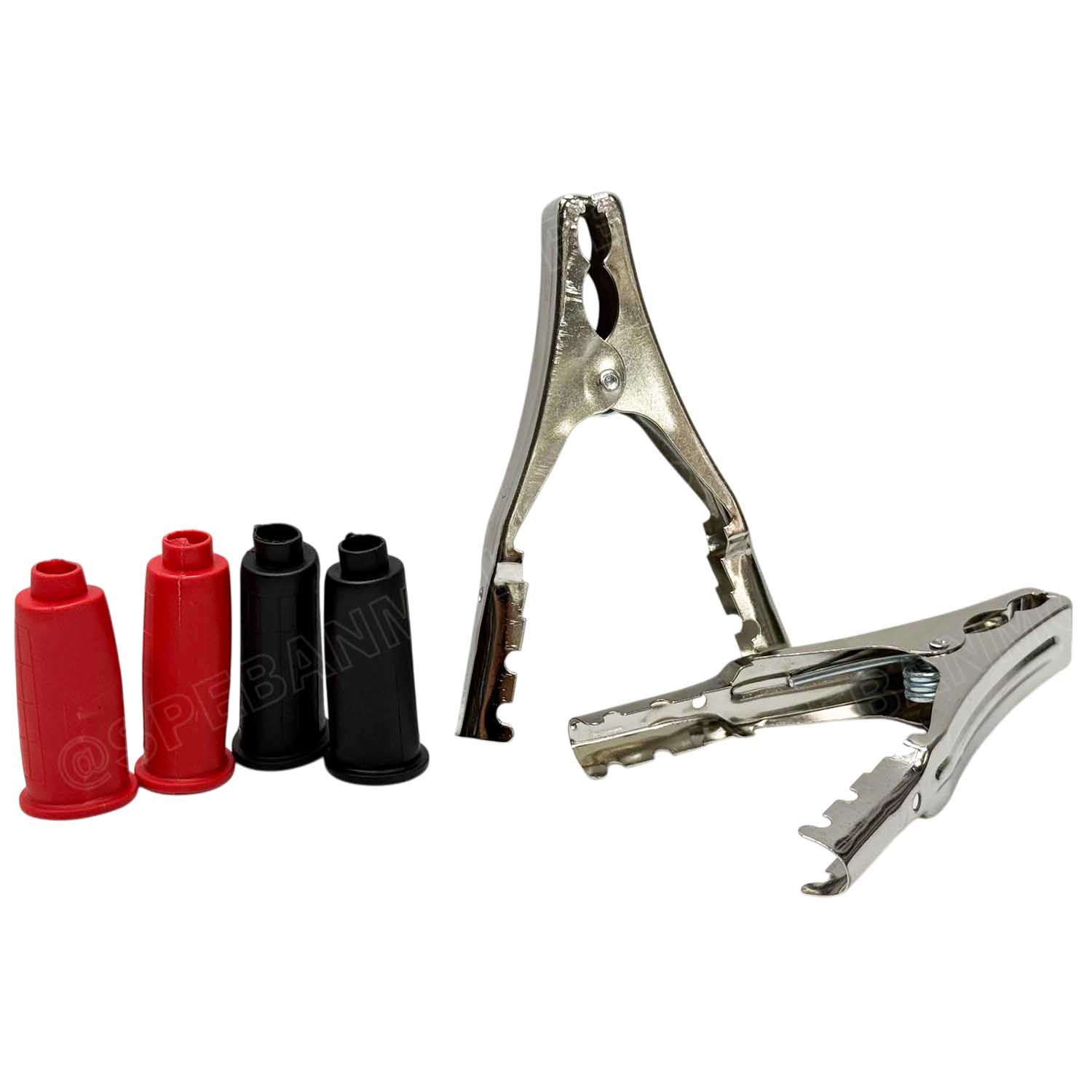 [ 1 คู่ ] AL-016 ปากคีบแบตเตอรี่ Alligator Clip 5.8นิ้ว 145mm ปากคีบแบต ที่คีบแบตเตอรี่ คลิปปากจระเข้ ดำ-แดง หุ้ม ปากคีบ รถยนต์ รถบรรทุก จั๊มสตาร์ท ปากคีบ DC ปากคีบแบตรถยนต์ DC Alligator Clip