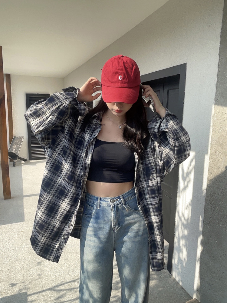 NEW GRID oversize shirt เชิ้ตลายสก็อต