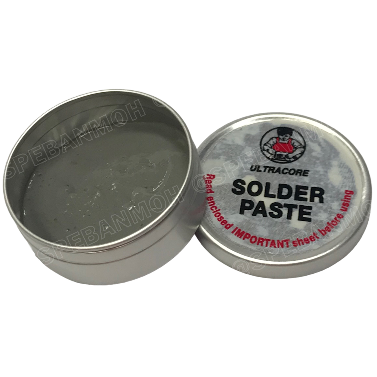 [ 1ชิ้น ] ULTRACORE-20g ตะกั่วบัดกรีเหลว Ultracore Solder Paste ตะกั่วบัดกรี ชนิดเหลว ตะกั่ว Lead ตะกั่วบัดกรี อัลตร้าคอร์ บัดกรีวงจรอิเล็คทรอนิกส์ บอร์ดวงจร Ultracore Soldering Lead ตะกั่วผสม บัดกรีไฟฟ้า ใช้งานกับหัวแร้งบัดกรี ไดเป่าลมร้อน