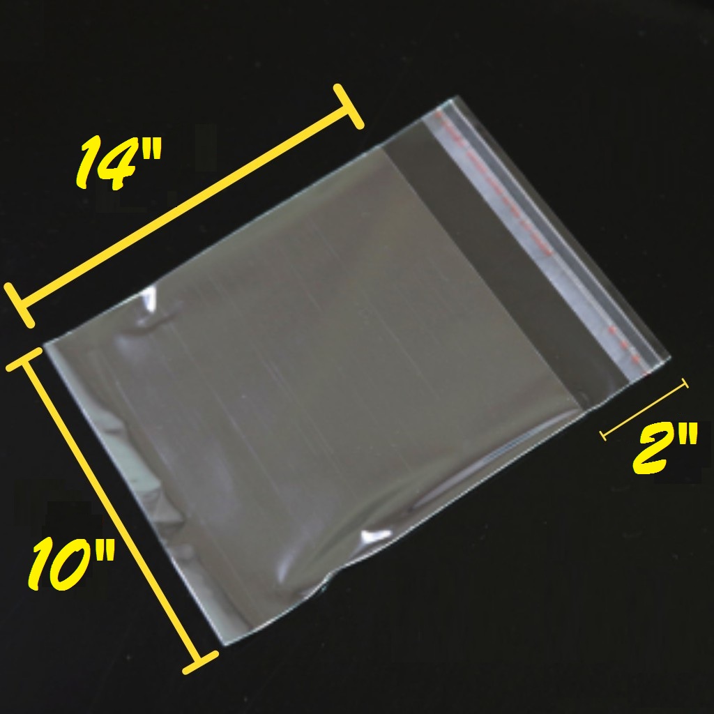 ถุงแก้วใสโอพีพี มีแถบกาว