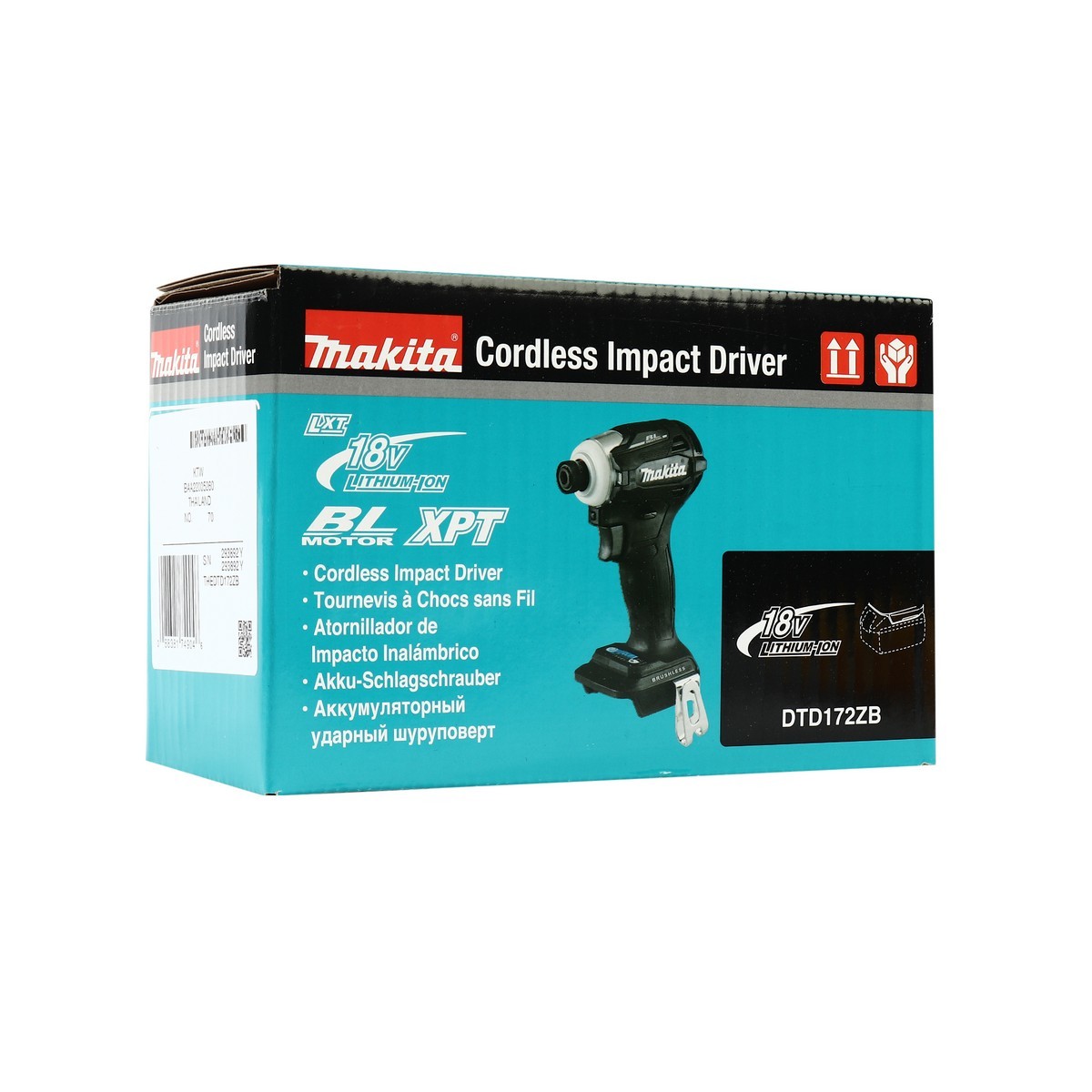 MAKITA สว่านไขควง ไร้สาย 18V. (สีดำ) รุ่น DTD172ZB แรงบิด 180Nm. (ไม่รวมแบตเตอรี่-แท่นชาร์จ)