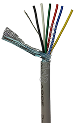 [ 2 เมตร ] JSL2464SS-06C สายคอมพิวเตอร์ ชีลเดี่ยว 6C x 24AWG UL2464 6คอร์ เบอร์ 24 awg สายคอมพิวเตอร์ 6 แกน 2464 Single Shield 24AWG (Single + Mylar Foil) สายมัลติคอร์