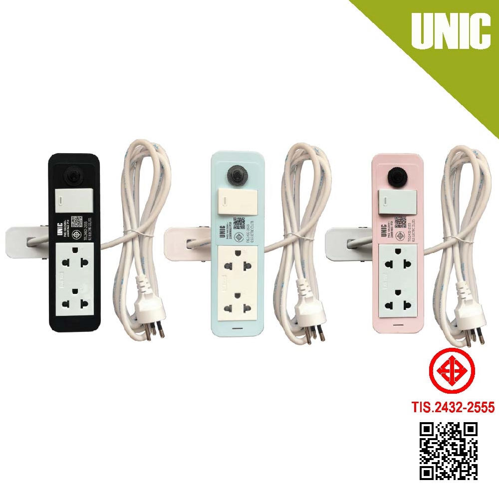 ปลั๊กพ่วงแคล้มป์ 2ช่อง 1สวิตช์ รุ่นP402 10A 250V 2300W