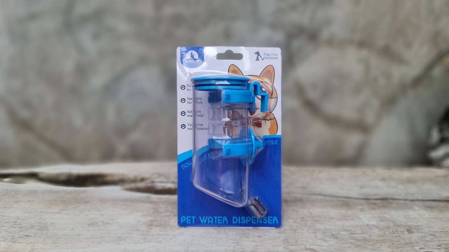 💦🐶 ขวดน้ำสัตว์เลี้ยง แบบแขวน สีฟ้า (ราคารวมส่ง)