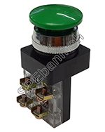 สวิทช์กดติด-ปล่อยดับ หัวเห็ด∅25mm PB2511M-01 380V เขียว (Green)