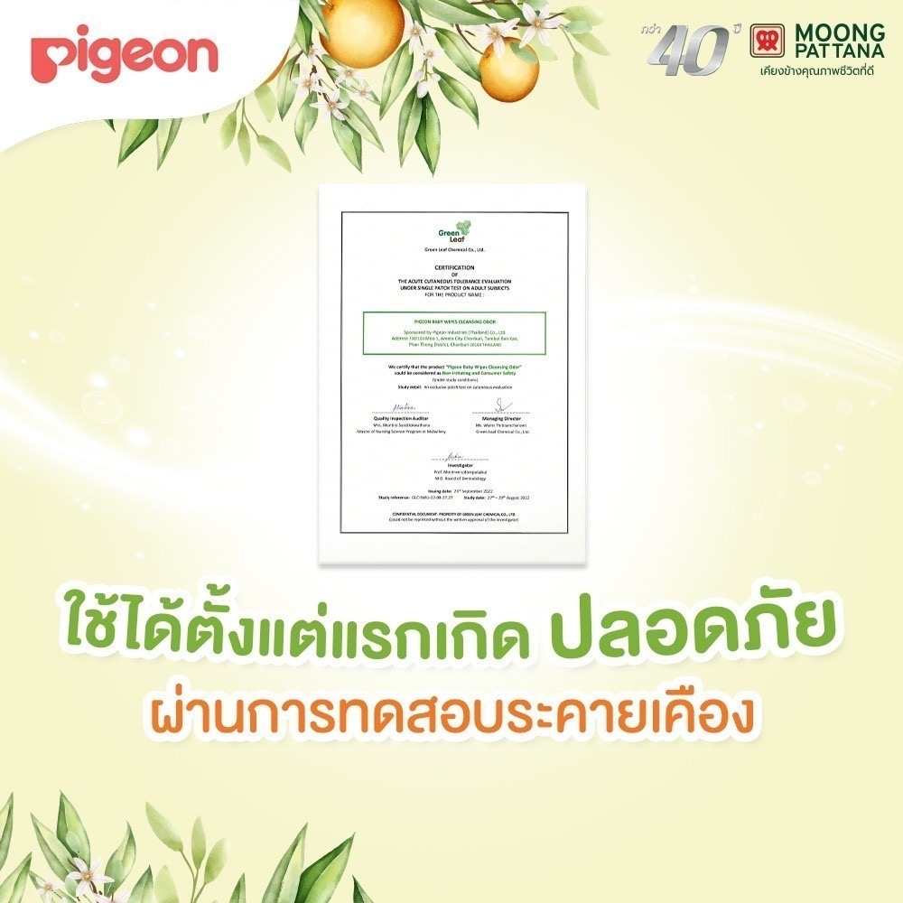 Pigeon พีเจ้น เบบี้ไวพส์ คลีนซิ่ง โอดอร์ 60 ชิ้น