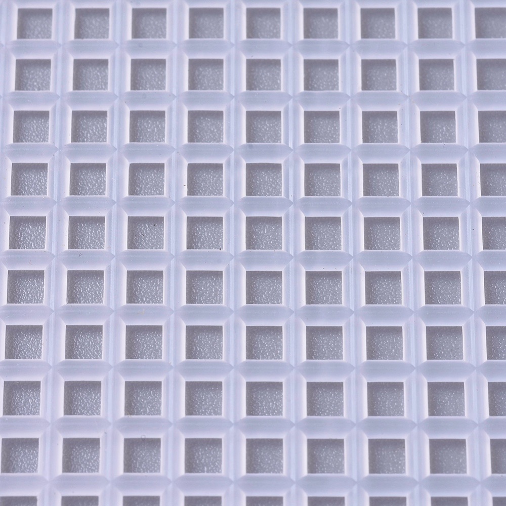 2 แผ่น พลาสติกแคนวาส DIY Square Plastic Canvas Shapes, for Needlepoint Projects, Coasters and Crafts, White, 10.7x10.7x0.1cm