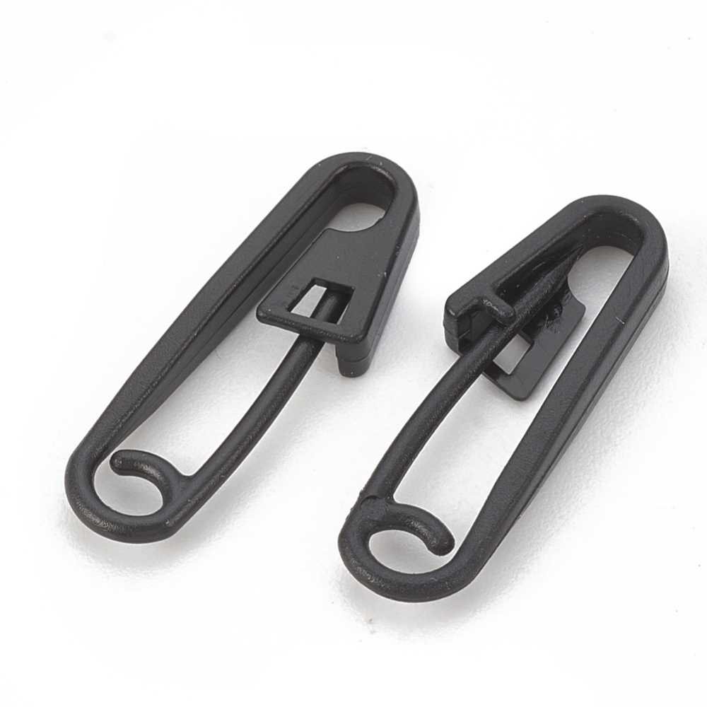 เข็มกลัด ซ่อนปลาย พลาสติก ขนาด 22x7x3mm แพ็ค 100 ชิ้น คละสี Plastic Safety Pins, Mixed Color, 22x7x3mm; Pin: 1mm