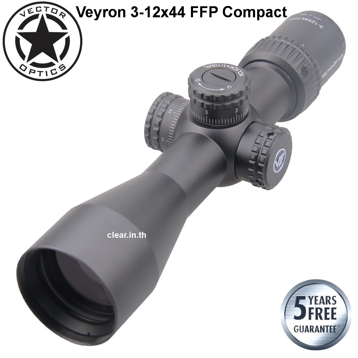 กล้อง VECTOR OPTIC Veyron 3-12x44 FFP Compact scope เส้นเล็งขยายตามซูม