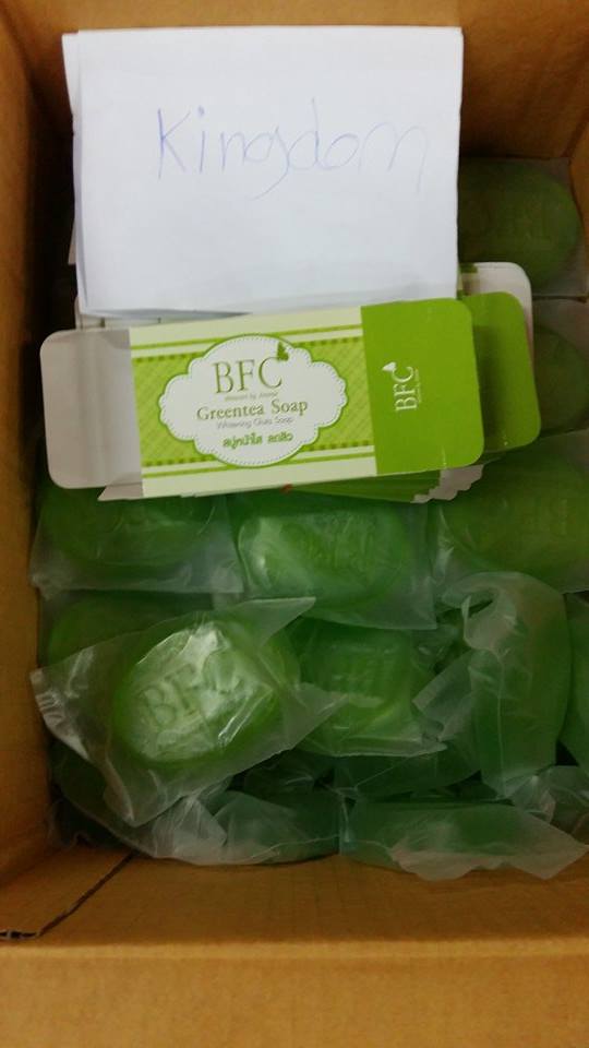 สบู่ชาเขียว หน้าใส ลดสิว BFC Greentea Soap