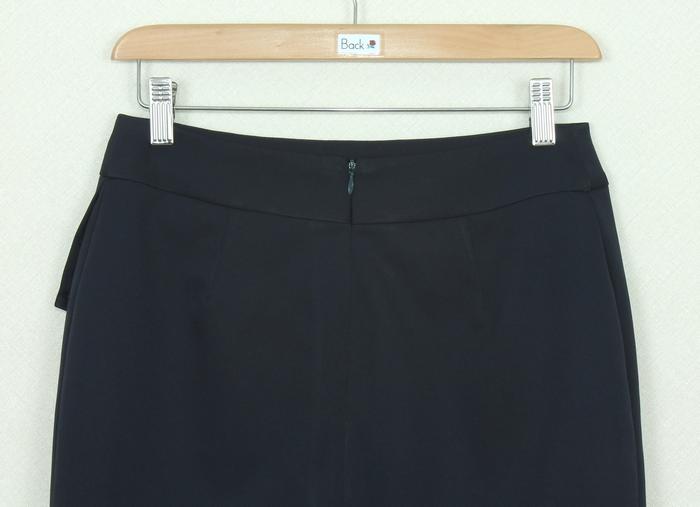 SK-253 กระโปรงแฟชั่น&ทำงาน ทรงสอบป้ายซ้อนกันผ้าญี่ปุ่นสีน้ำเงิน