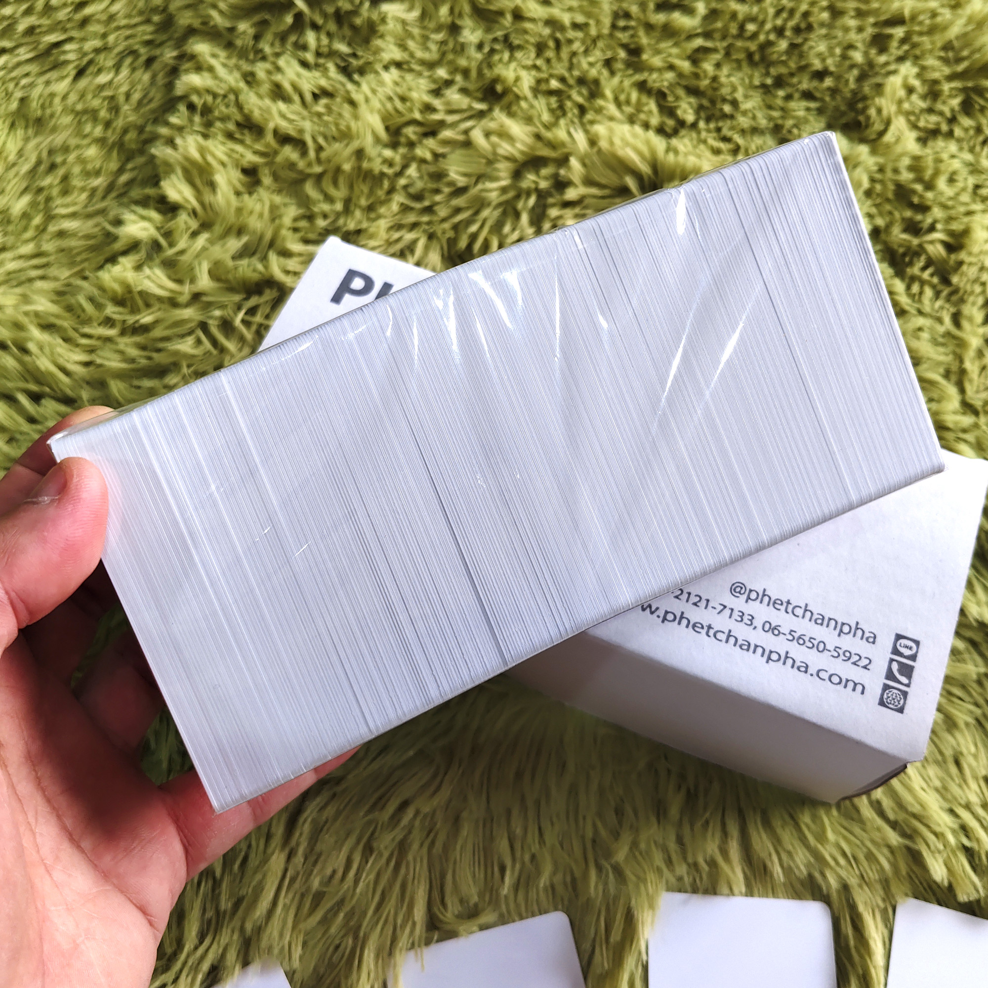 บัตรพลาสติกขาวเปล่า พีวีซี White blank PVC card ขนาด 0.76 mm. จำนวน 1000 ใบ
