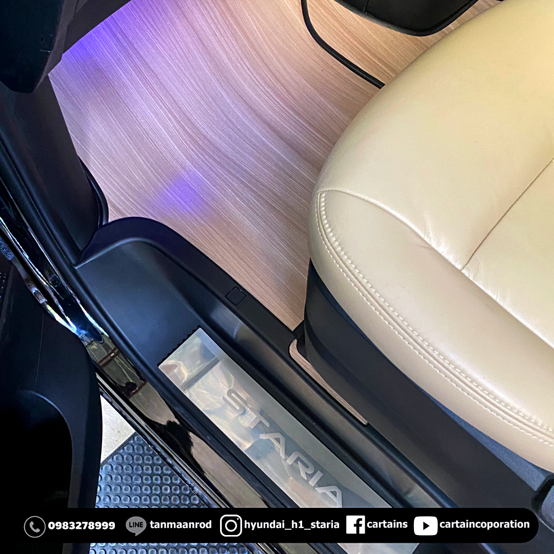 HYUNDAI Staria Premium คุณแบงค์ สุโขทัย [ทั้งคัน เบาะ vip + ปูพื้น + หลังคา + แดมป์ + จอเพดาน + เปลี่ยนสีถายใน] -0004