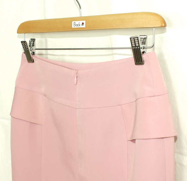 SK-166 กระโปรงแฟชั่น&ทำงาน ทรงสอบ ผ้า HIGH TWICH สีชมพูอมม่วง