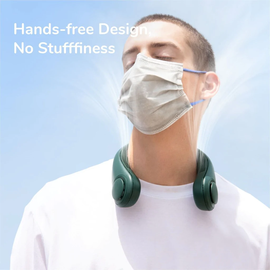 Jisulife FA14 Bladeless Neck Fan พัดลมไร้สายแบบคล้องคอ ปรับความแร็วได้ 3 ระดับ ประกันศูนย์ 6 เดือน