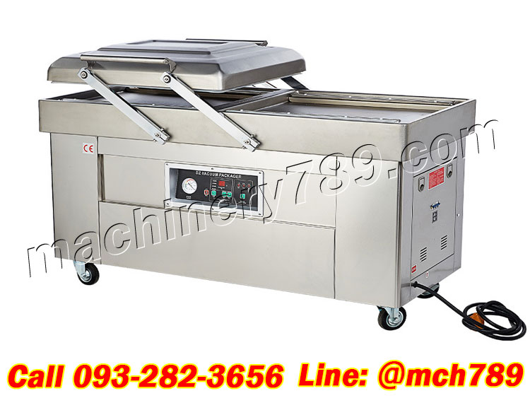 เครื่องซีลสูญญากาศอัตโนมัติ2หลุม รุ่น500/2000W (ระบบควบคุมคอมพิวเตอร์) เครื่องดูดสูญญากาศ เครื่องซีลพลาสติก เครื่องซีลสูญญากาศ เครื่องแพ็คสูญญากาศ เครื่องแพ็คถุง เครื่องแพ็คถุงสูญญากาศ 2-Hole Vacuum Sealer Automatic Packing Machine