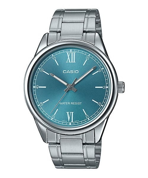 CASIO Standard รุ่น MTP-V005D-3BUDF สีเขียวอมฟ้า สินค้าใหม่ ของแท้ รับประกันศูนย์ CMG