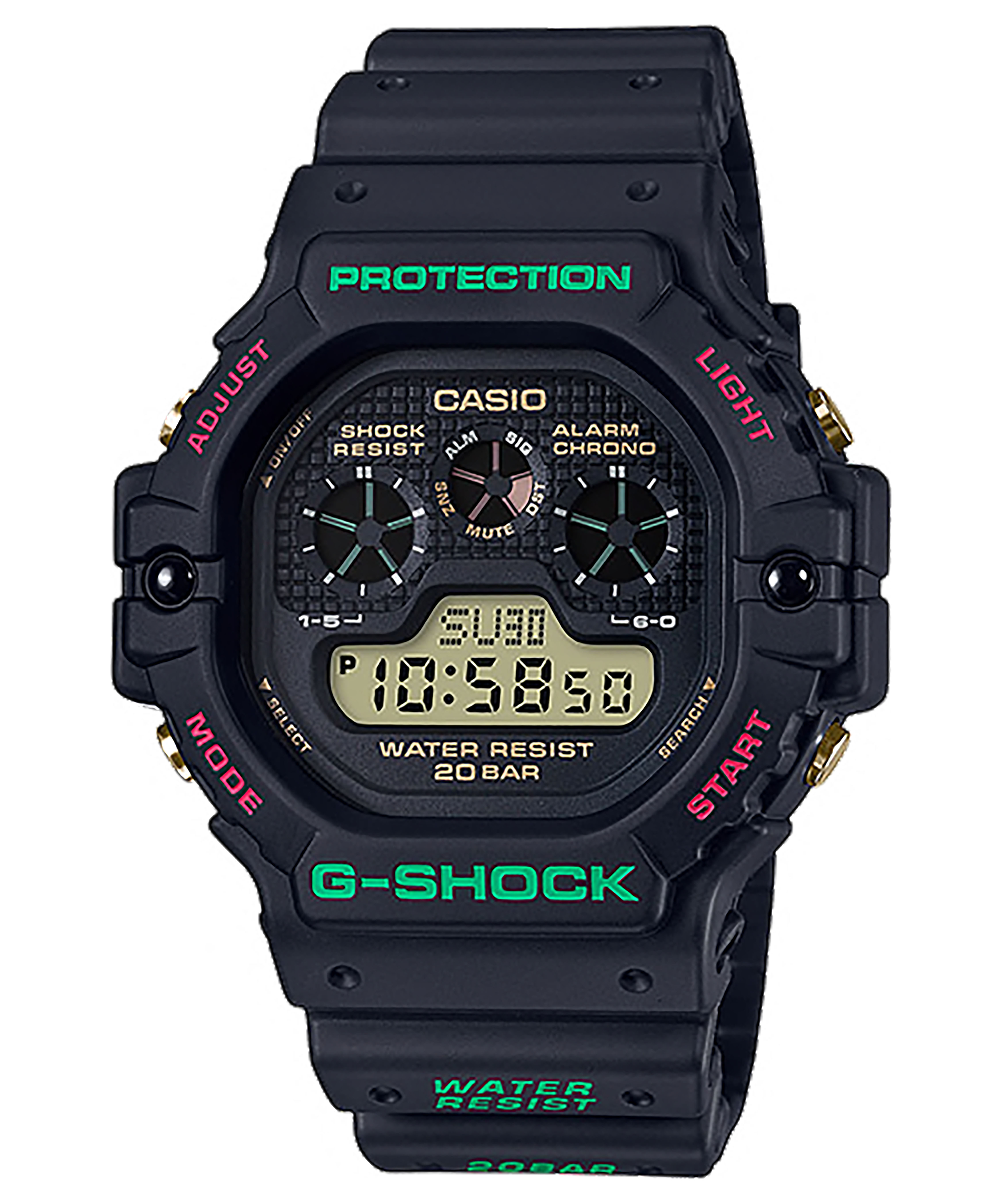 CASIO G-SHOCK รุ่น DW-5900TH-1DR สีดำ MULTI COLOUR สินค้าใหม่ ของแท้ รับประกันศูนย์ CMG