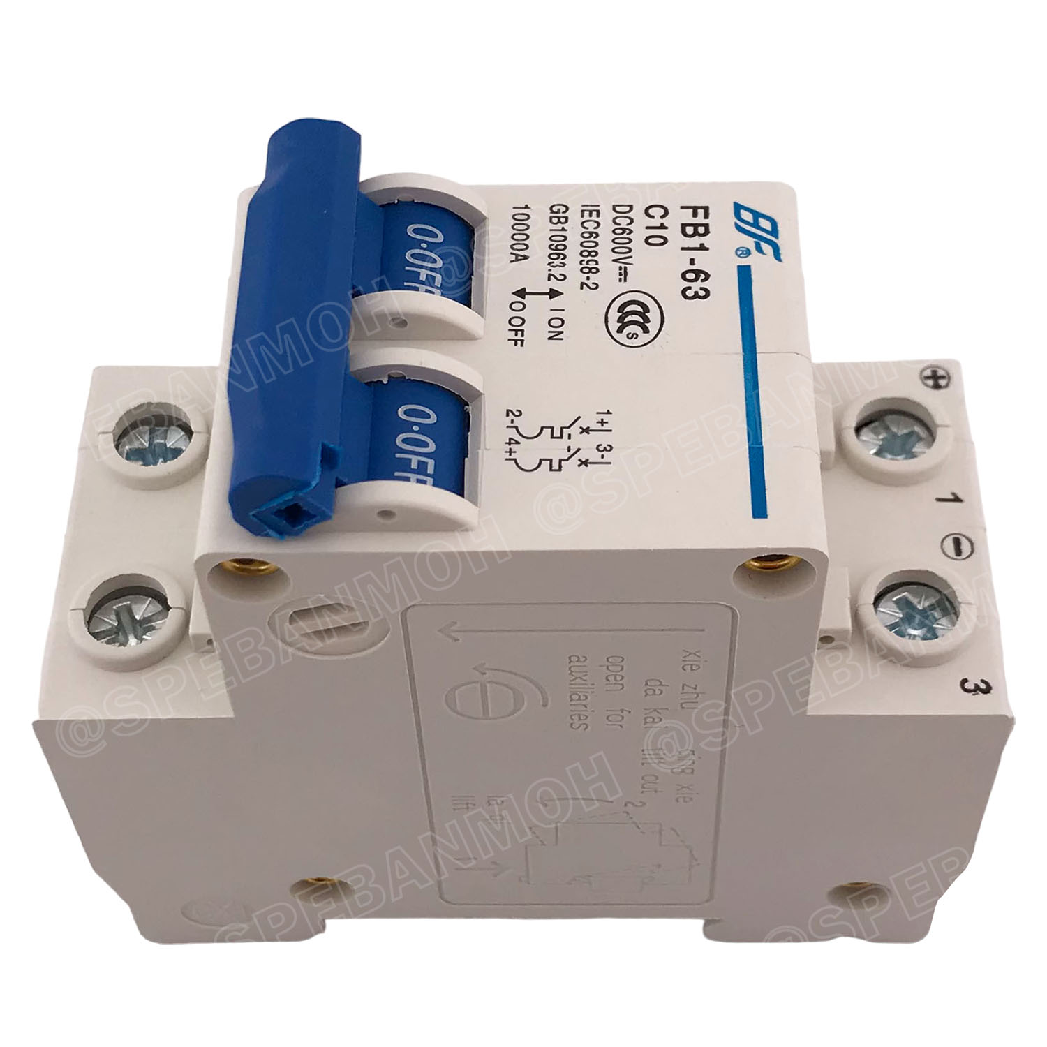 [ 1ชิ้น ] FB1-63-2P 10A BF เบรกเกอร์ ดีซี 2P 10แอมป์ 2Pole DC Breaker 600 VDC DC Circuit Breaker 2P สำหรับงาน solar cell เบรกเกอร์ไฟฟ้าโซลาร์เซลล์ DC ป้องกันกระแสเกิน ใช้ได้กับไฟฟ้ากระแสตรง DC เบรกเกอร์ 2โพล Solar Breaker เซอร์กิตเบรกเกอร์ MCB Breaker