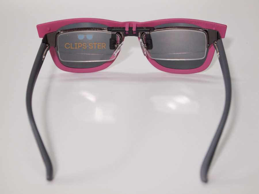 คลิปออนกันแดด Clipsster รุ่น Wayster กรอบชมพูเลนส์แดงปรอท