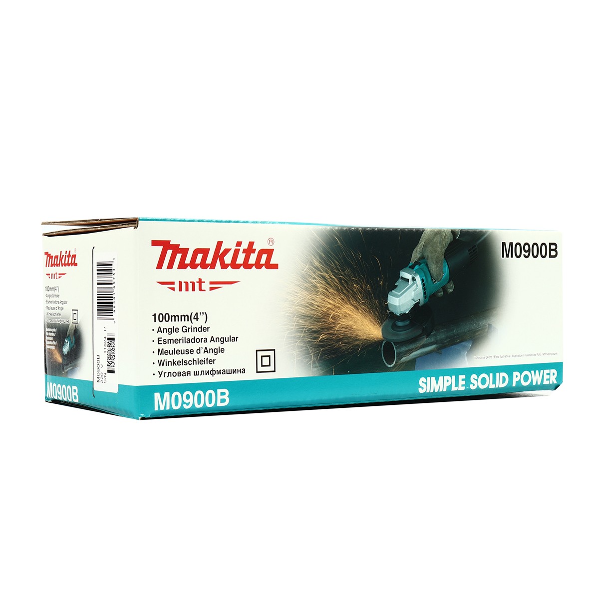 MAKITA M0900B เครื่องเจียร 4นิ้ว (100 มิล) 540 วัตต์ สวิตช์หน้าด้านบน ไม่มีด้ามข้าง