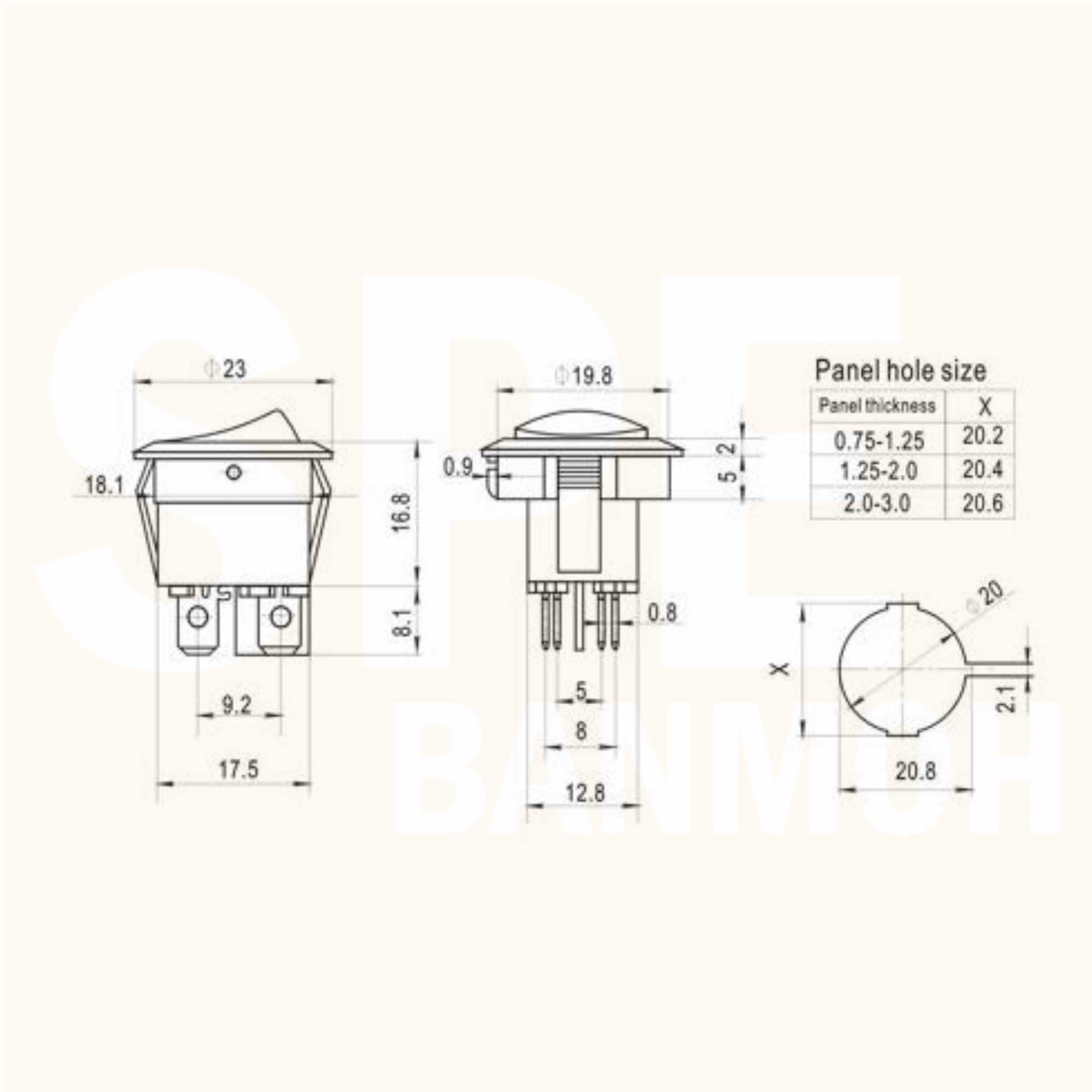 [ 3 ชิ้น ] KCD1-106-201N-8 24V เขียว Green 4ขา มีไฟ สวิทช์กระดกกลม KCD1 4 ขา ON-OFF สวิทช์ KCD1 Rocker switch สวิทช์ กระดก กลม 4 Pin ON OFF 6A 250V 4Pin เปิด ปิด ON OFF สวิทกระดกกลม สวิทช์ กระดกกลม สวิทกลม KCD1 สวิทกระดก 4ขา มีไฟ KCD1 Rocker Switch with